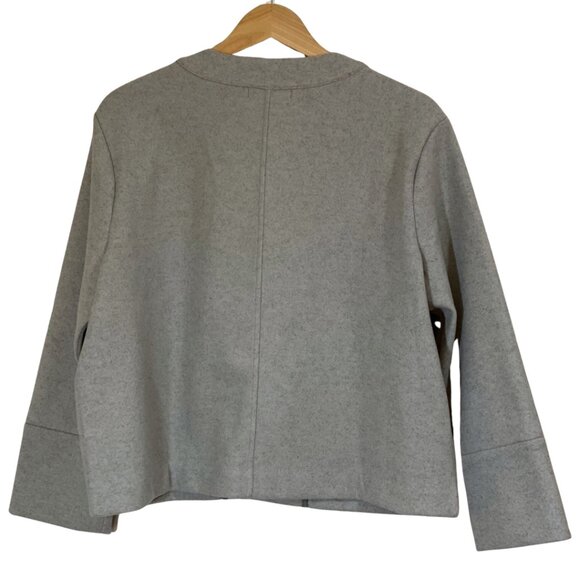 Banana Republic Factory Boxy Melton Utility Jacket – Grey Heather – SZ L (NWOT) - Picture 3 of 7